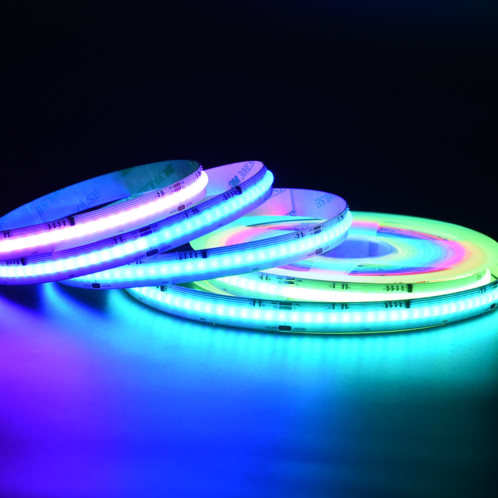 Non-waterproof 630chips/m RGBIC COB LED Strip - ADS-DCOB-630RGBIC-24