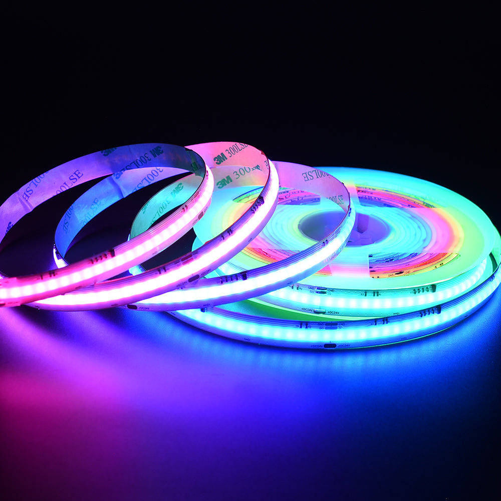 Non-waterproof 630chips/m RGBIC COB LED Strip - ADS-DCOB-630RGBIC-24