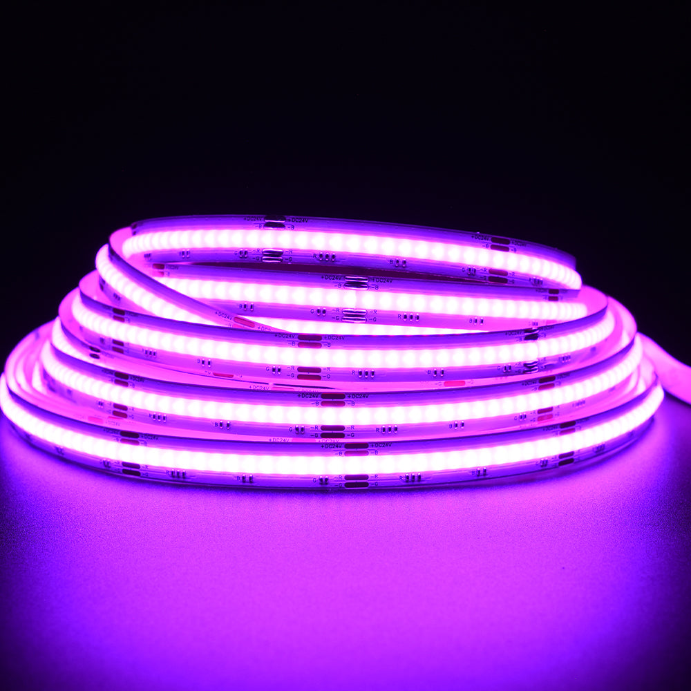 Non-waterproof 840chips/m RGB COB LED Strip - ADS-DCOB-840RGB-24