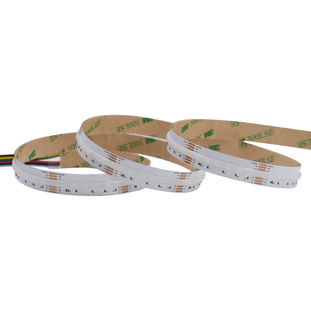 Non-waterproof 840chips/m RGB+CCT COB LED Strip - ADS-DCOB-840RGB+CCT-24