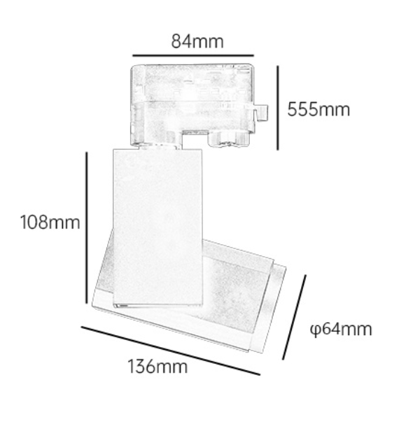 GP8080-40W - Track light motorised