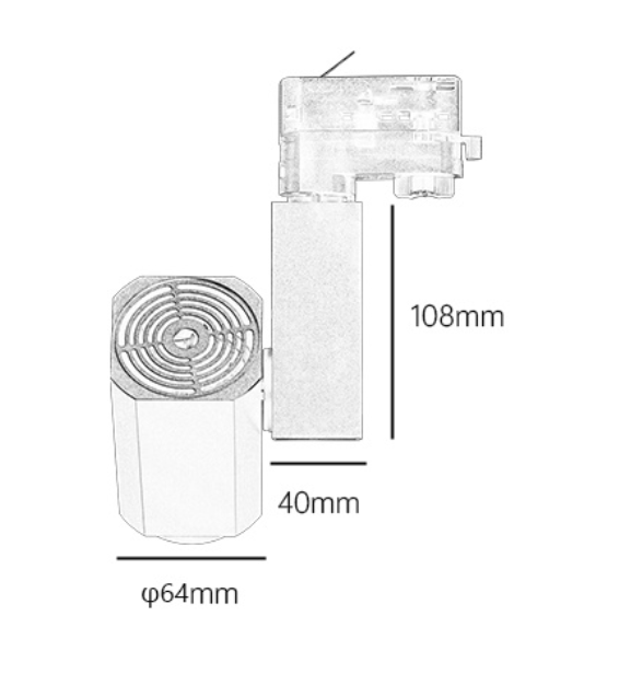 GP8080-40W - Track light motorised